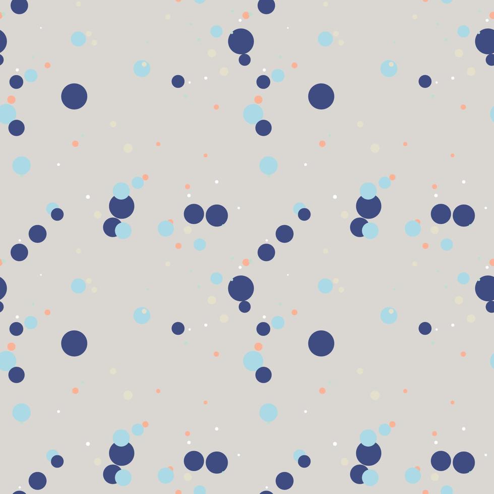 Geometrical background with uneven circles. Abstract round seamless pattern. Hand drawn colorful dots pattern. vector