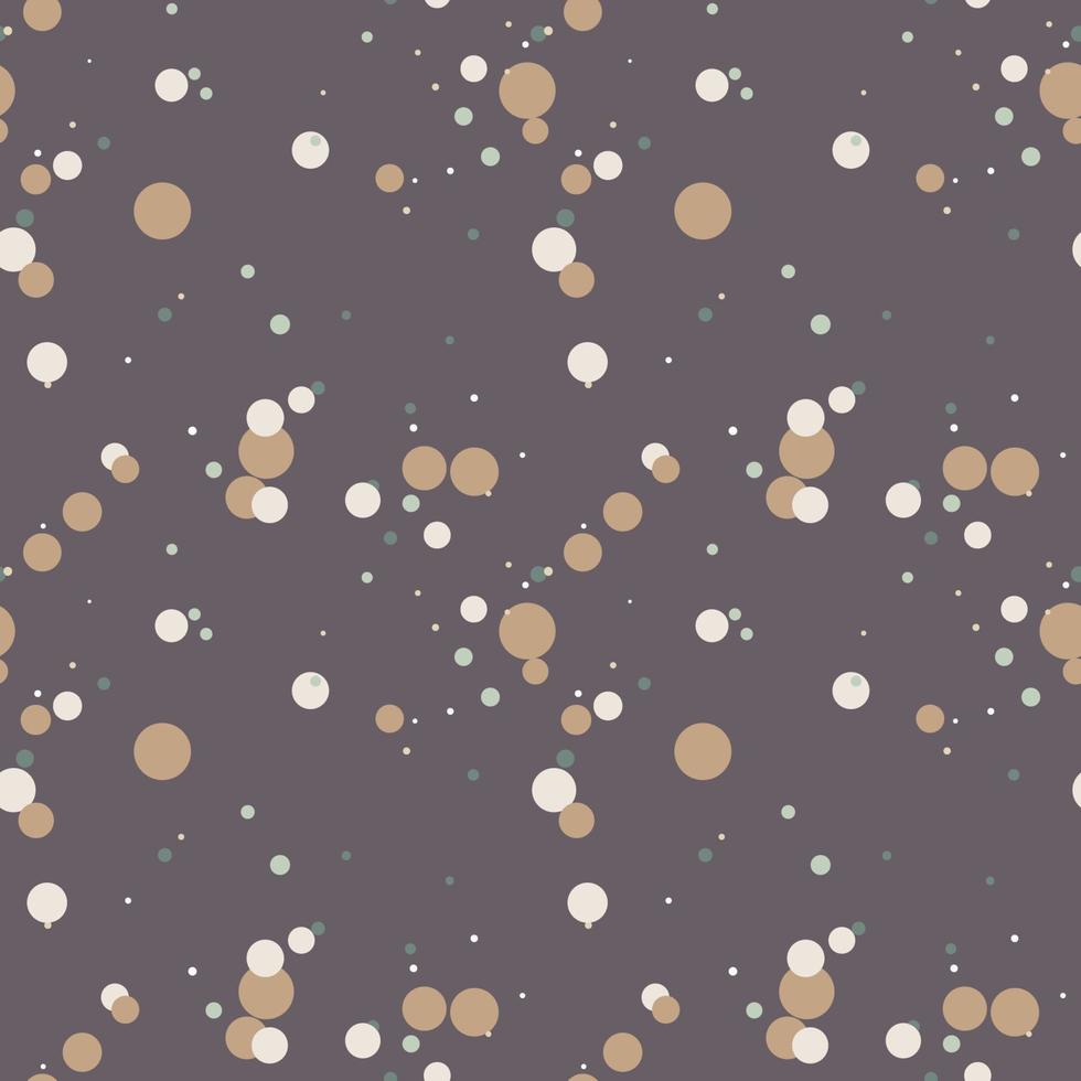 Geometrical background with uneven circles. Abstract round seamless pattern. Hand drawn colorful dots pattern. vector