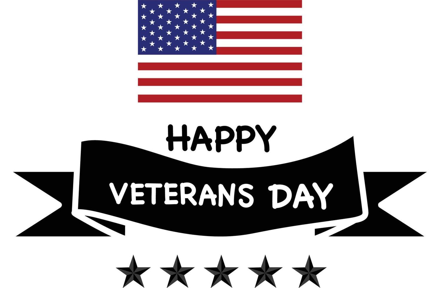 Happy Veterans day on white background. vector