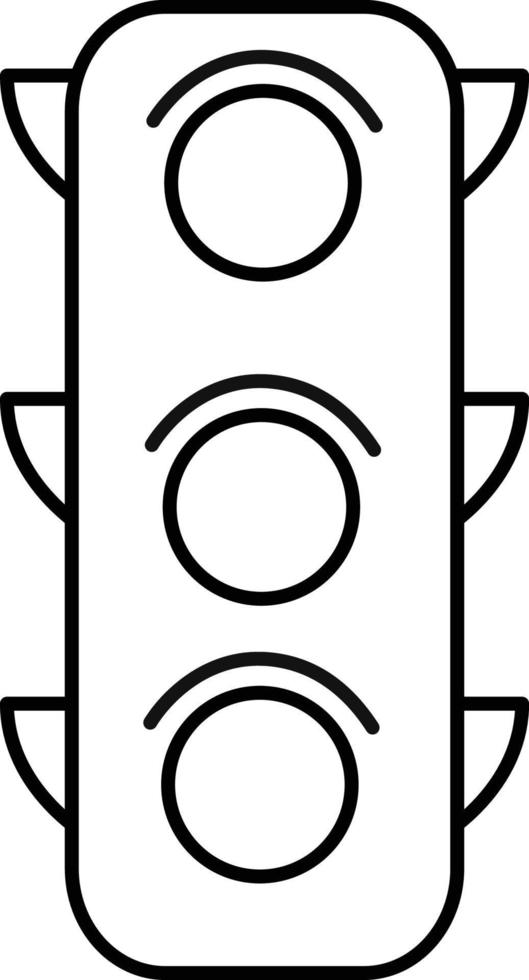 Traffic light sign icon on white background. vector