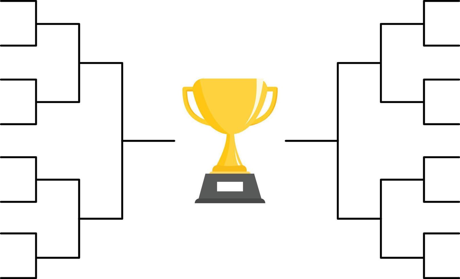 Tournament bracket templates on white background. vector