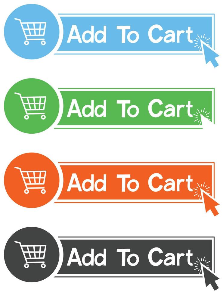 Add to cart button isolate on white background. 10686681 Vector Art at