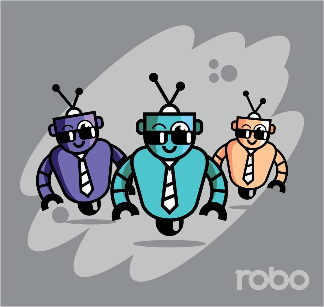 the robot goes to the office vector