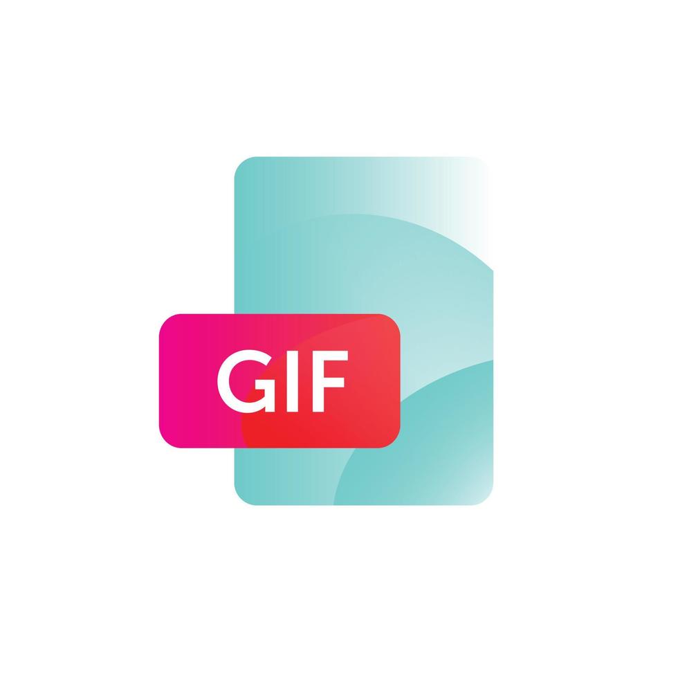 Format icon. Vector. Gradient flat style. Bright, fashionable illustration of icons. Image is isolated on white background. A modern icon for the site and presentation. vector