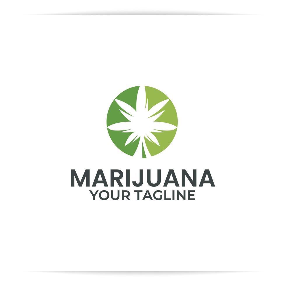 logo design marijuana abstract vector