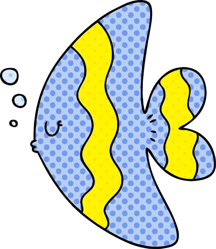 quirky comic book style cartoon fish vector