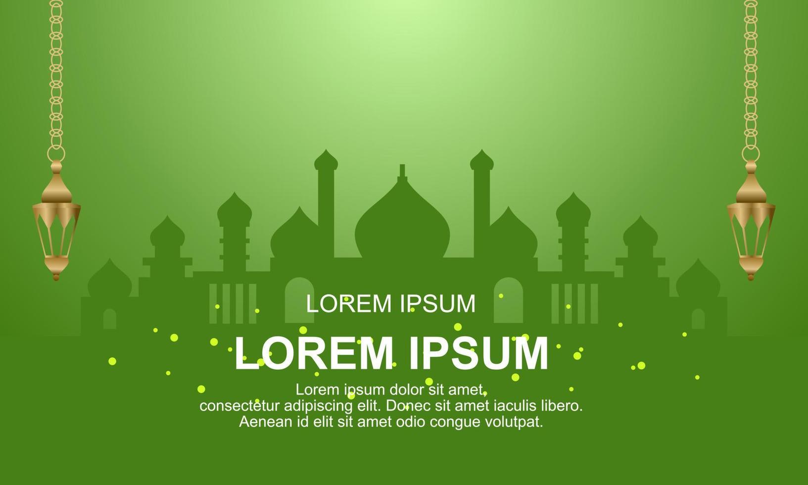 Ramadan kareem islamic festival elegant decorative banner design vector