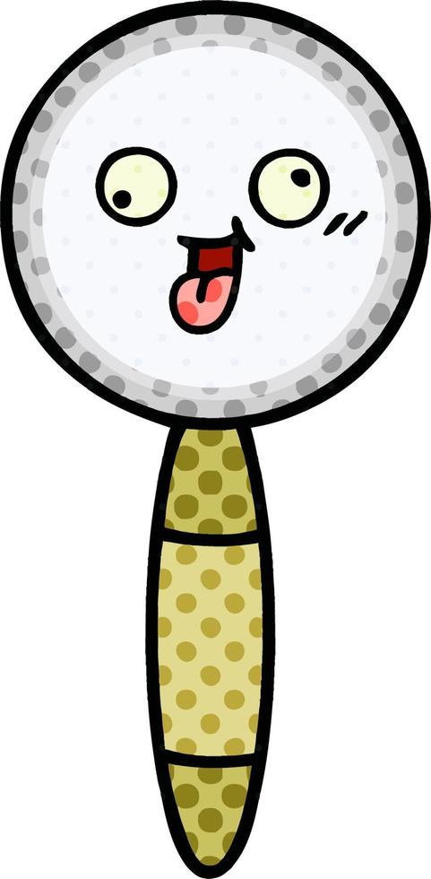comic book style cartoon magnifying glass vector