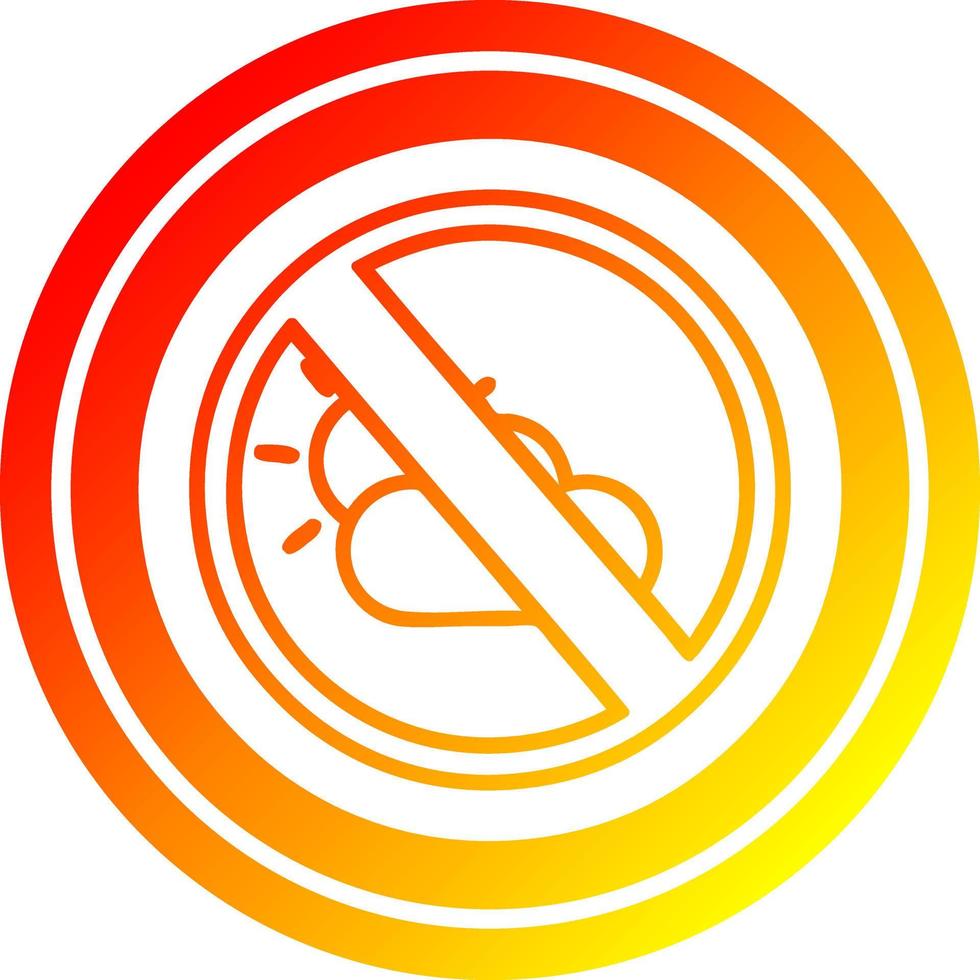 no weather circular in hot gradient spectrum vector