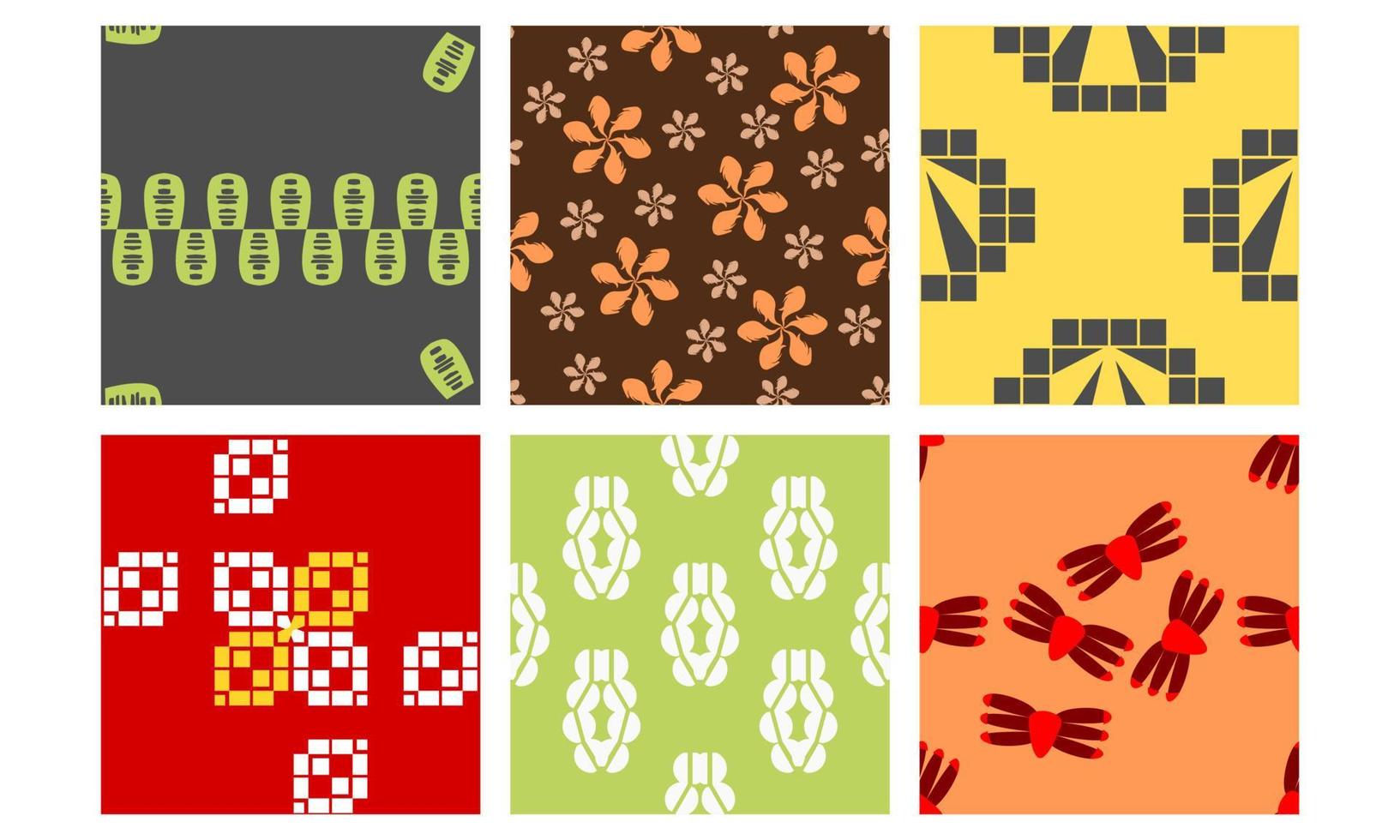 A collection of seamless patterns with abstract themes and high artistic value. Suitable for use on fabrics, book covers, invitations, or walls of homes and offices vector