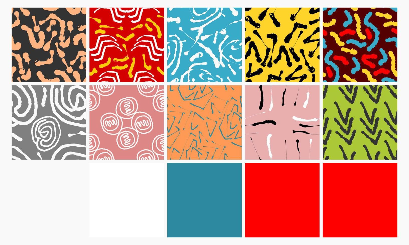 A collection of seamless patterns with abstract themes and high artistic value. Suitable for use on fabrics, book covers, invitations, or walls of homes and offices vector