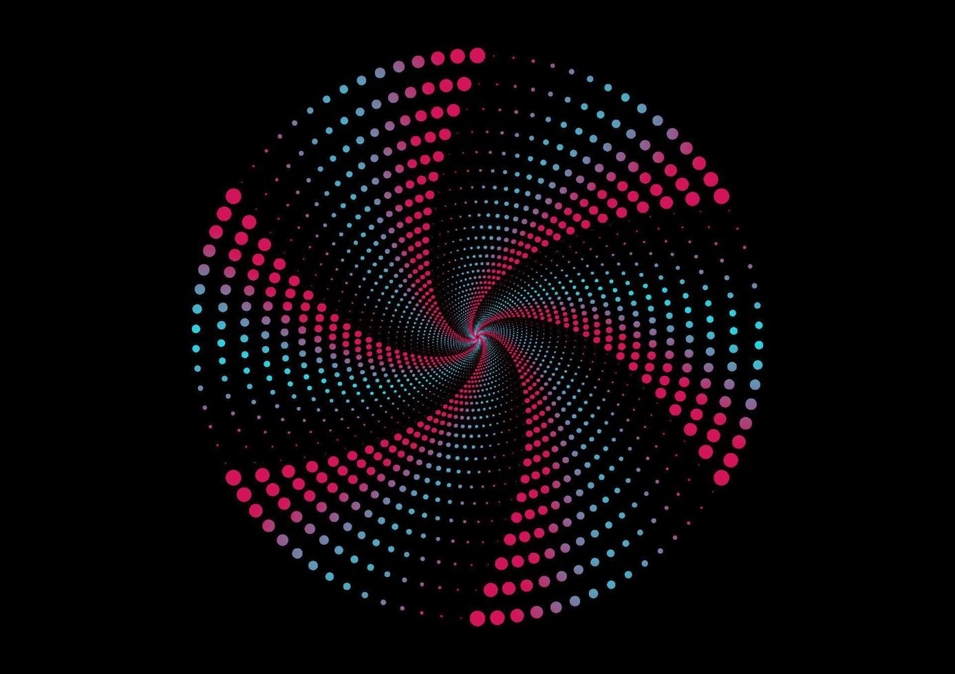 abstract background spiral dot pink and blue color with background vector illustration