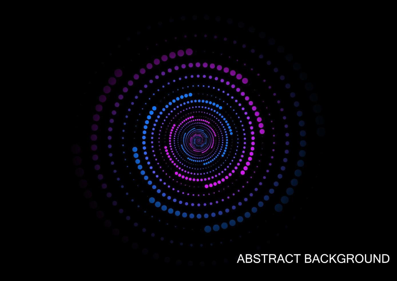 abstract background spiral circle style pink and blue color tone for black background vector