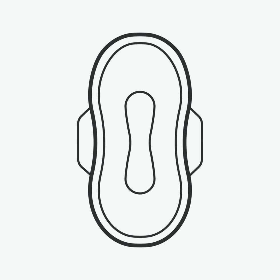 Sanitary napkin line icon. Woman Menstruation Cycle. Periods Pad. Vector illustration
