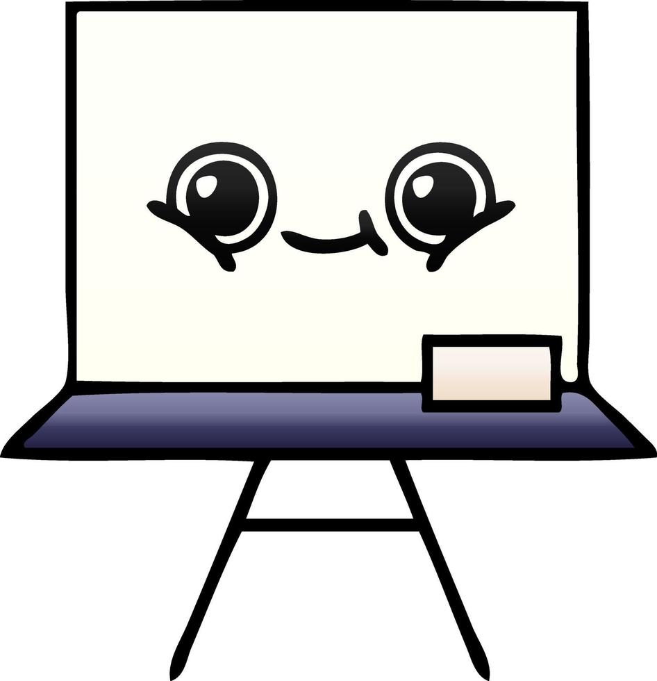 gradient shaded cartoon white board vector