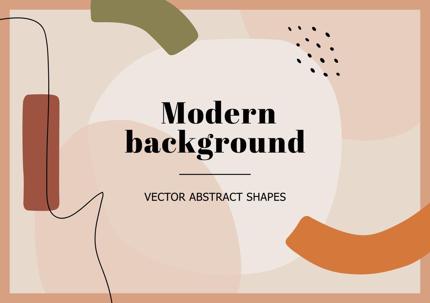 Fashion stylish templates with organic abstract shapes and line in nude pastel colors. Neutral background in minimalist style. Contemporary vector Illustration
