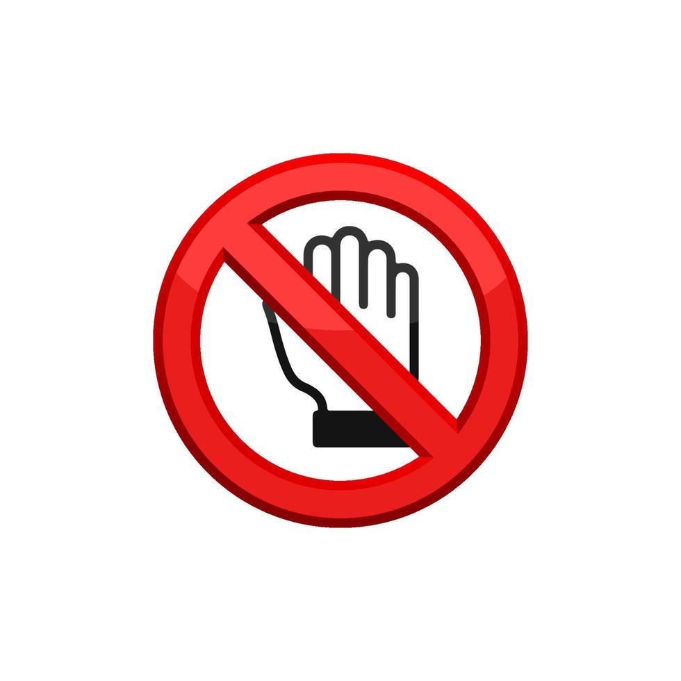 prohibition Stop Icon EPS 10 vector