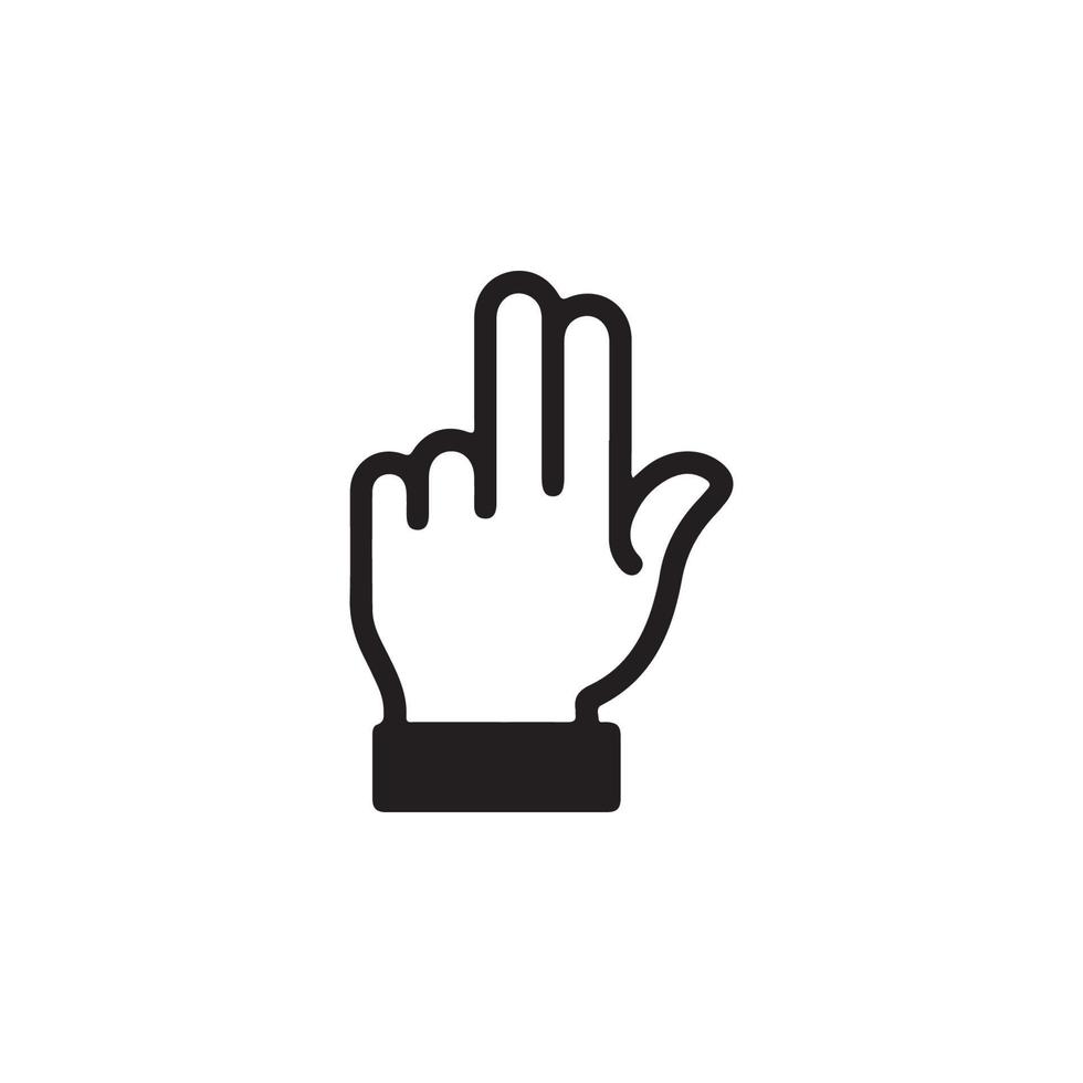 gestos de manos humanas icono eps 10 vector