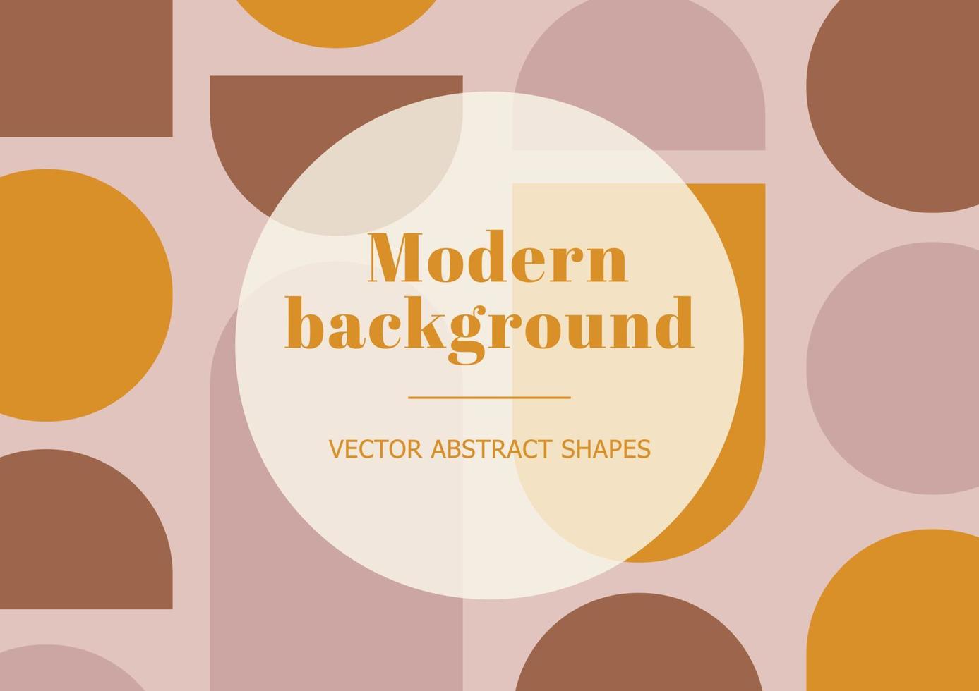 Abstract stylish templates with geometric shapes and line in nude pastel colors. Neutral background in minimalist style. Contemporary vector Illustration