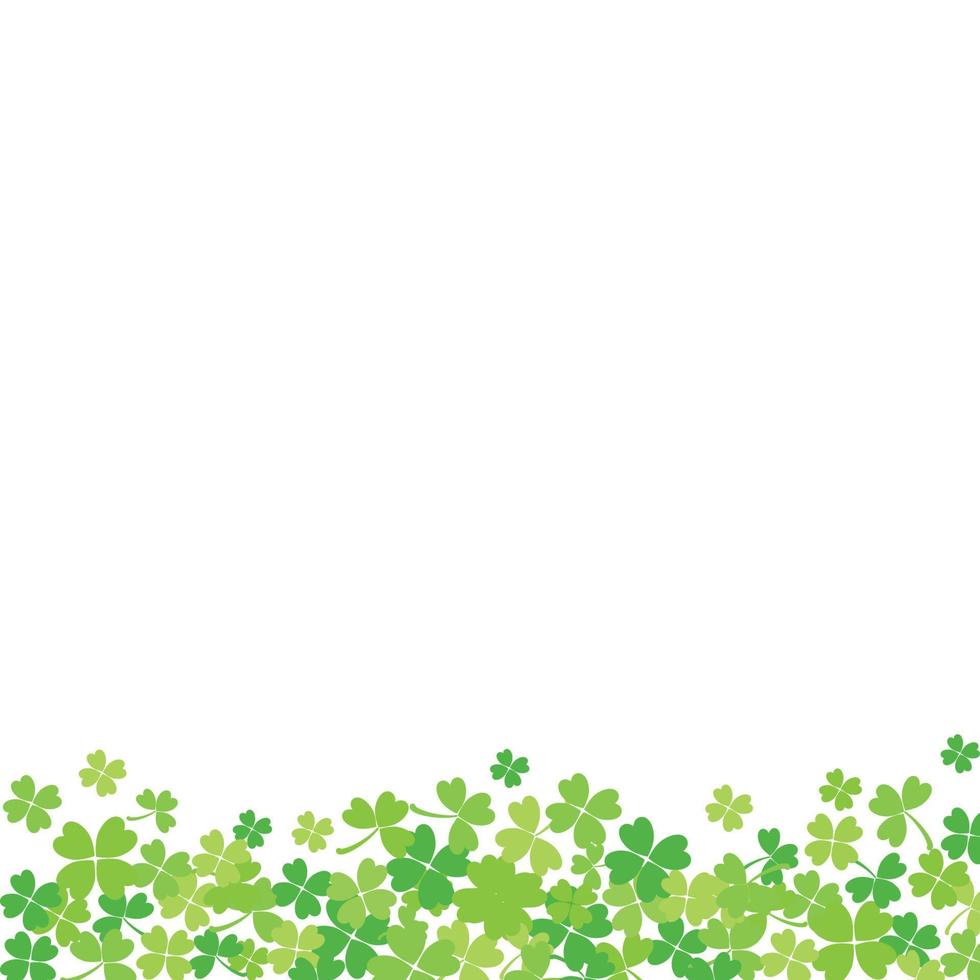 Green leaves clover on white background. vector