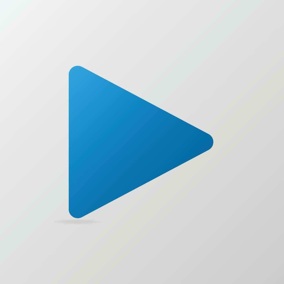 3d effect play button Vector