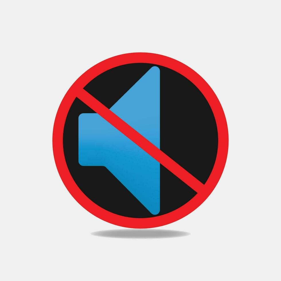 No sound sign vector icon