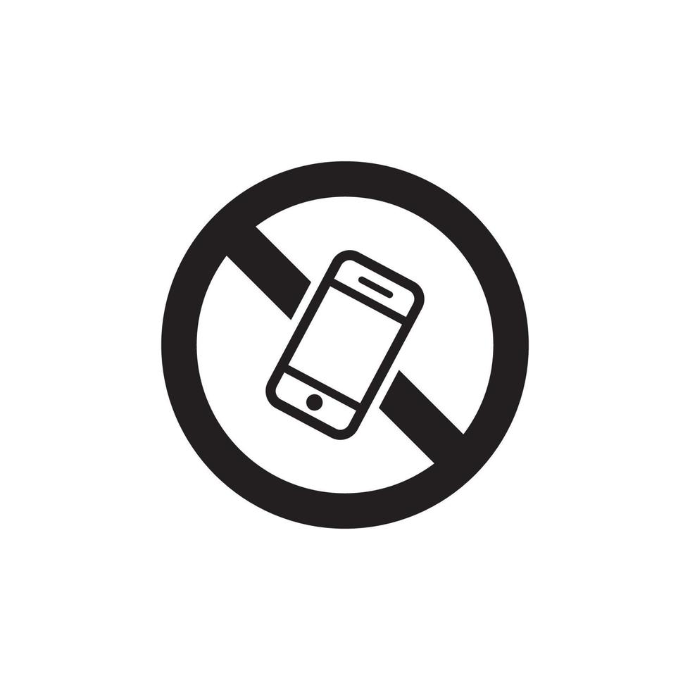 Prohibition Phone Icon EPS 10 vector