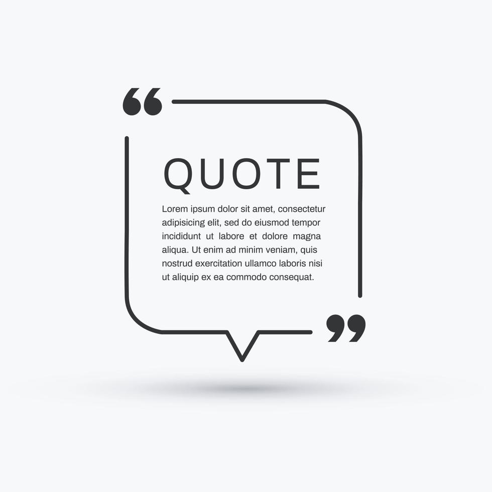 Quote box frame vector