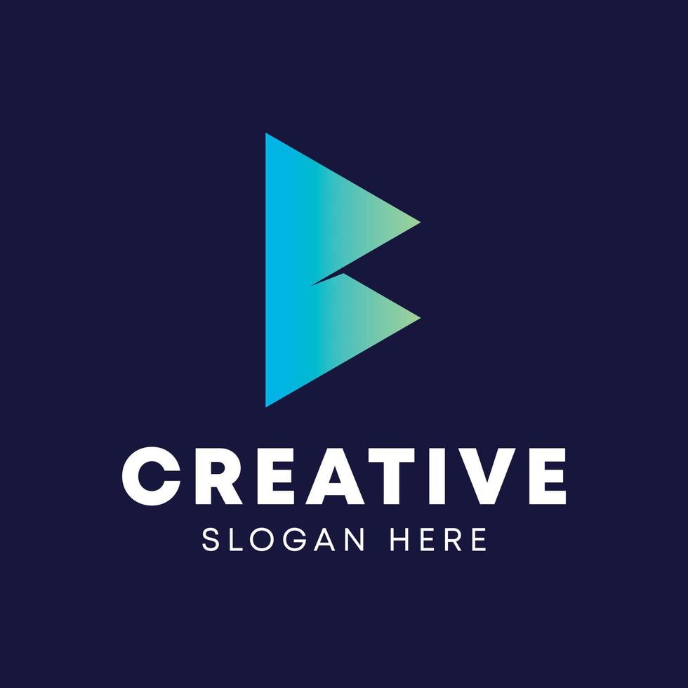 Creative monogram B logo template vector