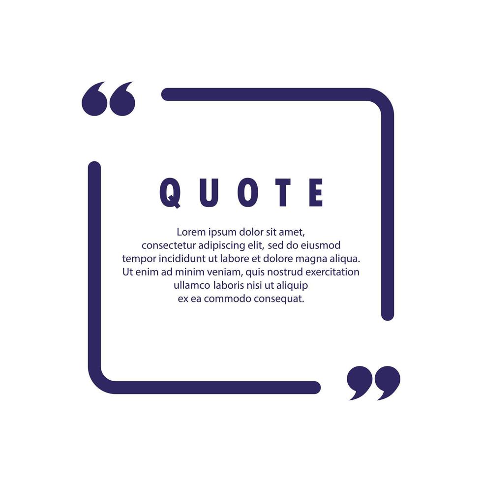 Quote template with text vector