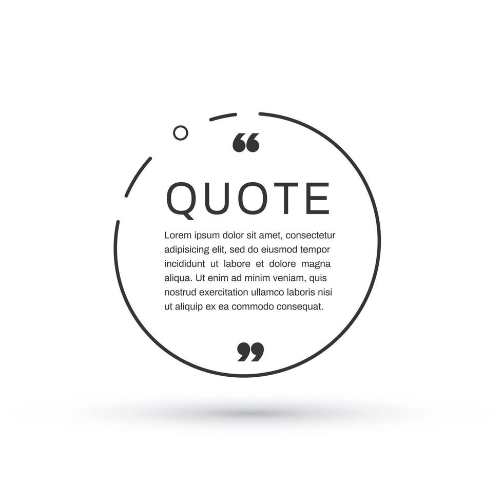 Circle Quote Frame Template vector