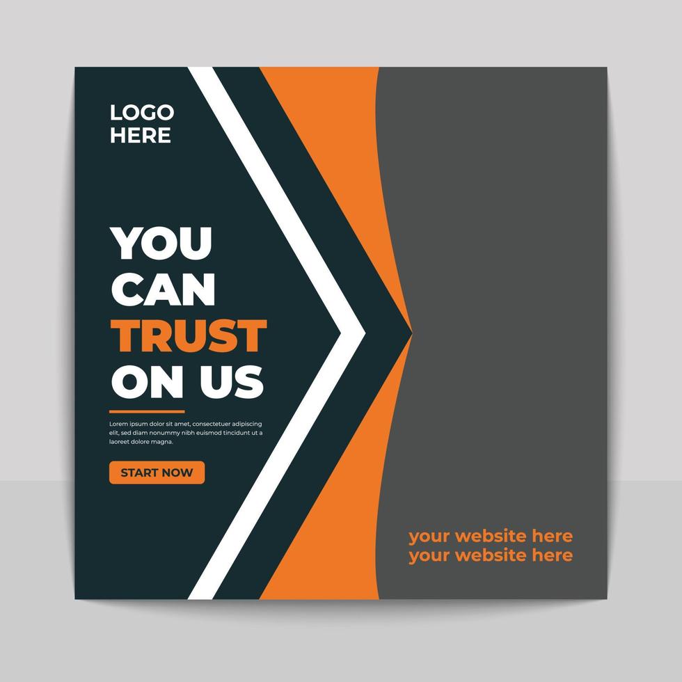 Digital Marketing Social Media Post Template vector