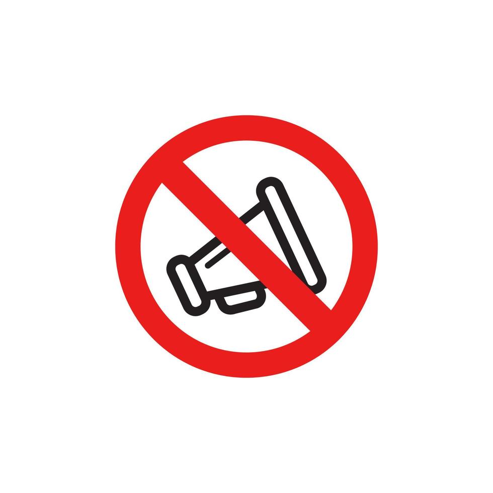 Prohibition Megaphone Icon EPS 10 vector