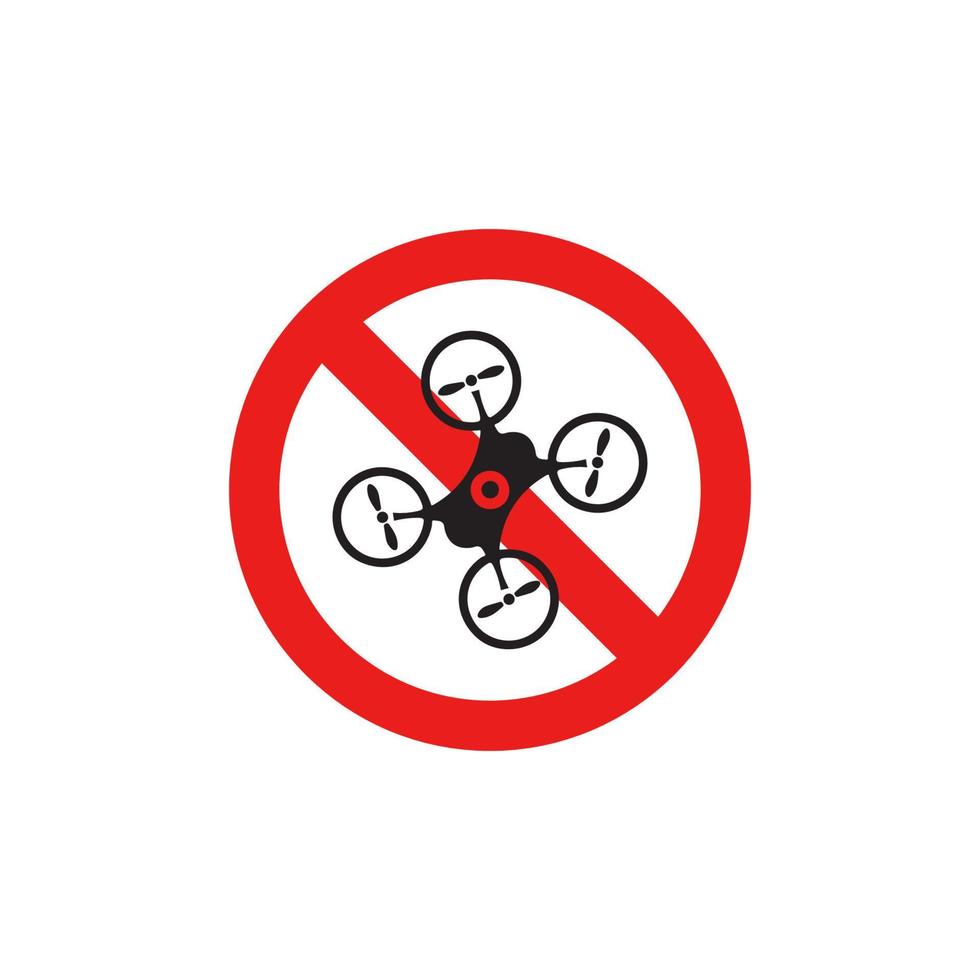 Prohibition Drone Icon EPS 10 vector