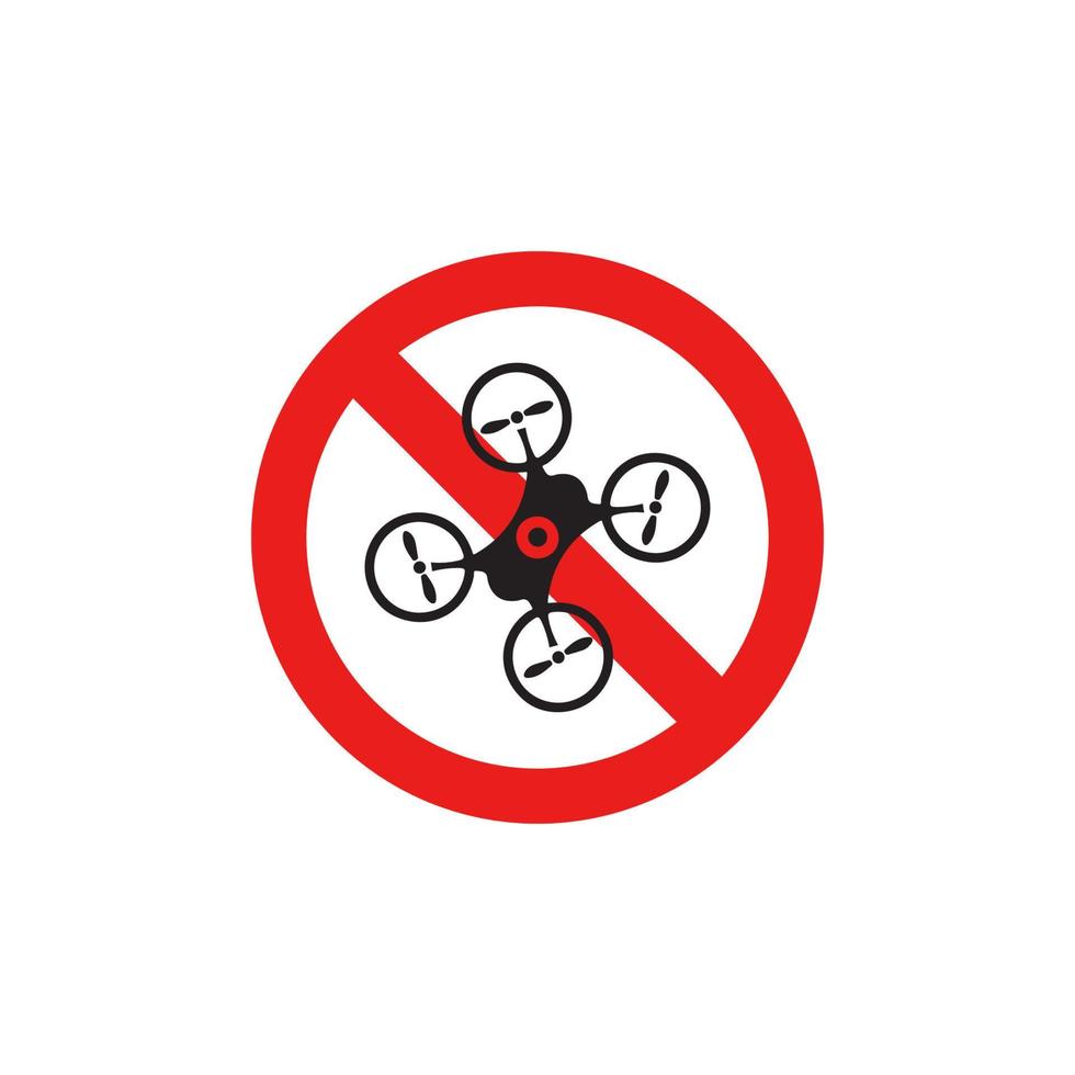 prohibición drone icono eps 10 vector