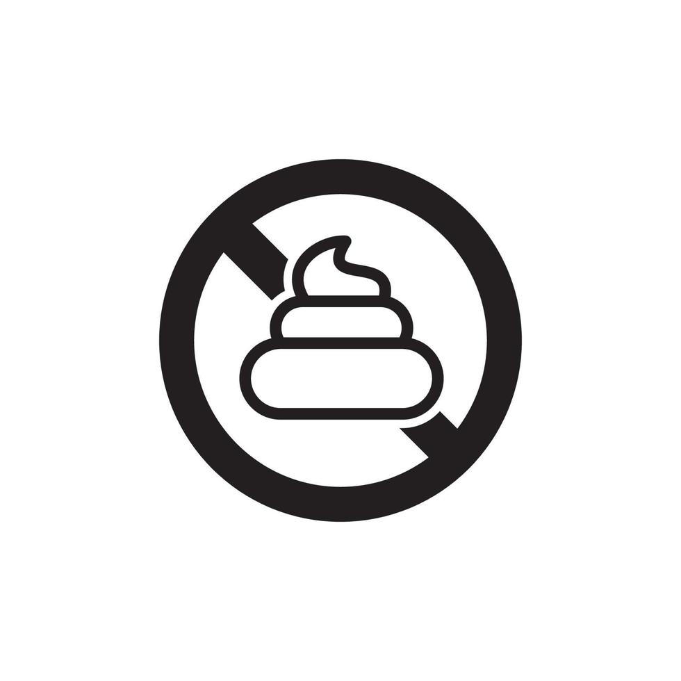 Prohibition Poop Icon EPS 10 vector