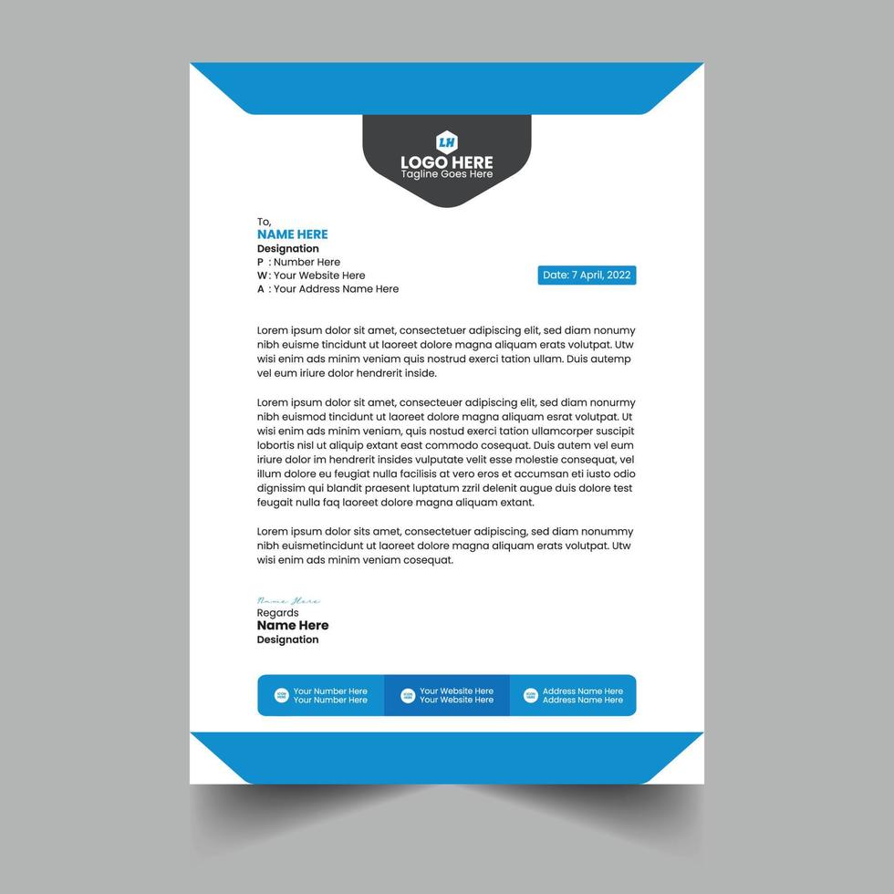 Letterhead Template Design vector