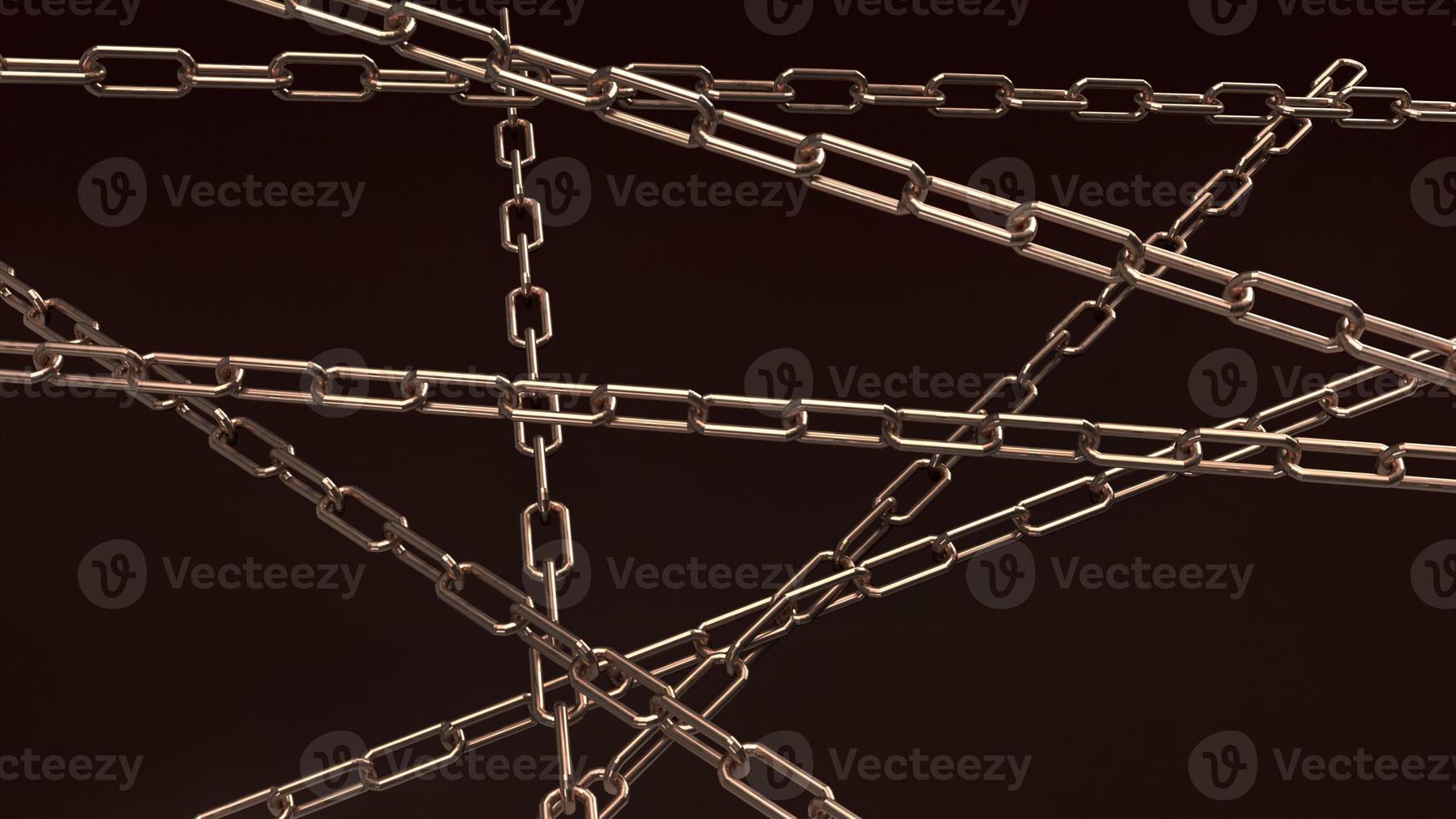 chain on black background for business content 3d rendering photo