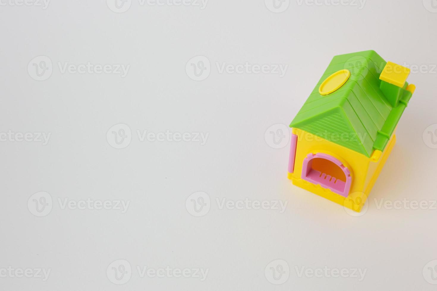 The Home toy on white background close up image. photo