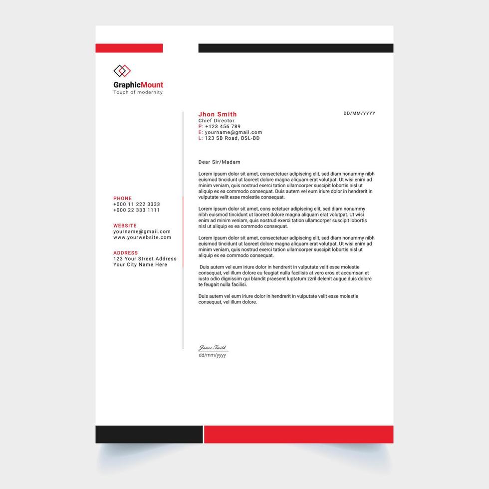 A4 Letterhead design vector