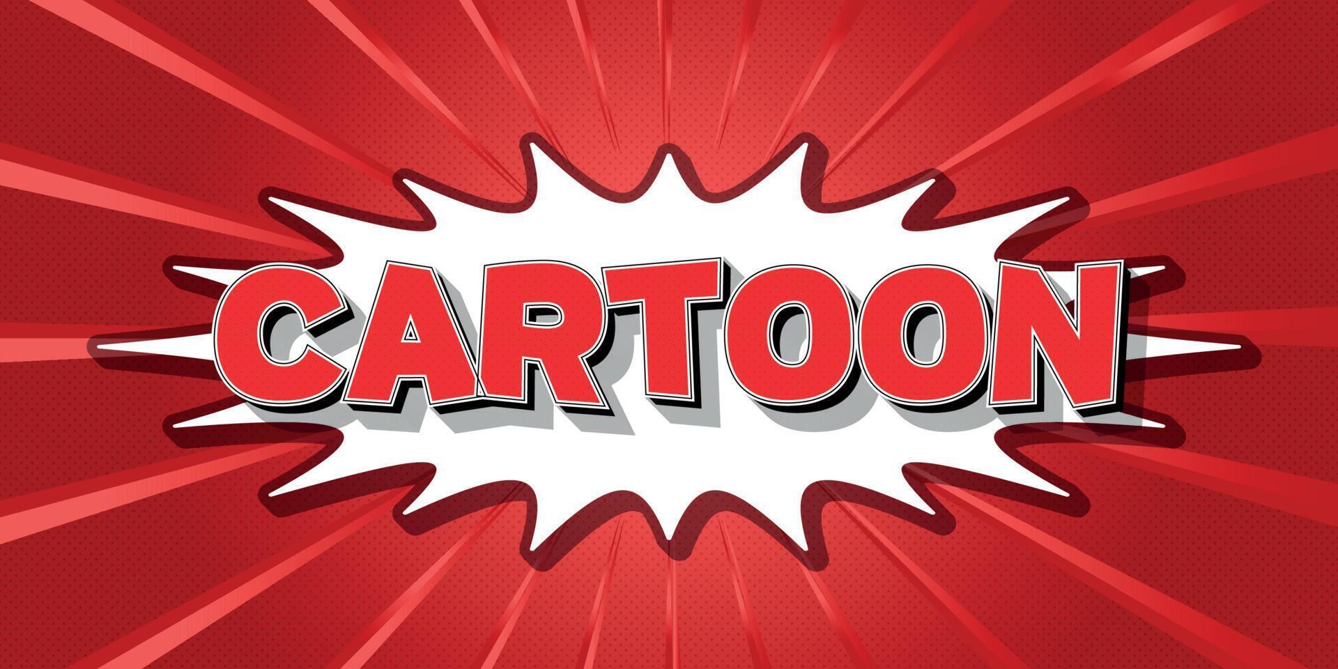 Comic style cartoon text effect vector