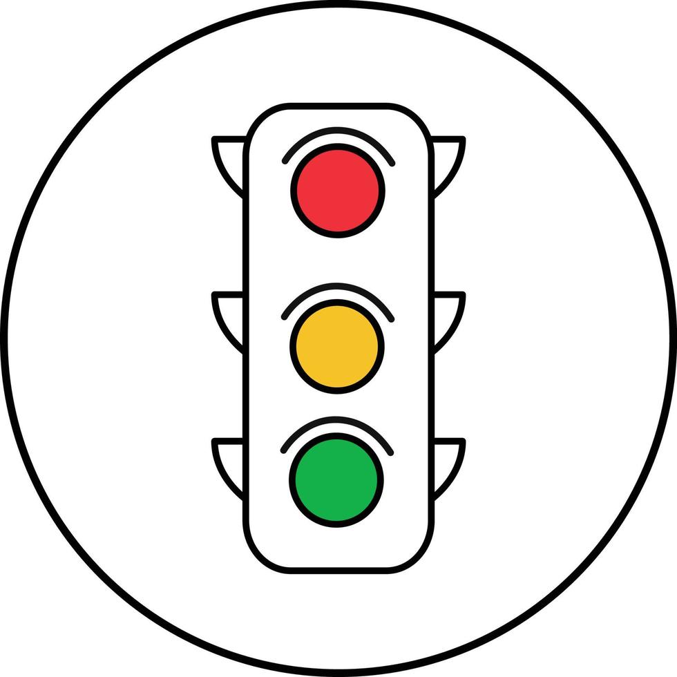 Traffic light sign icon on white background. vector
