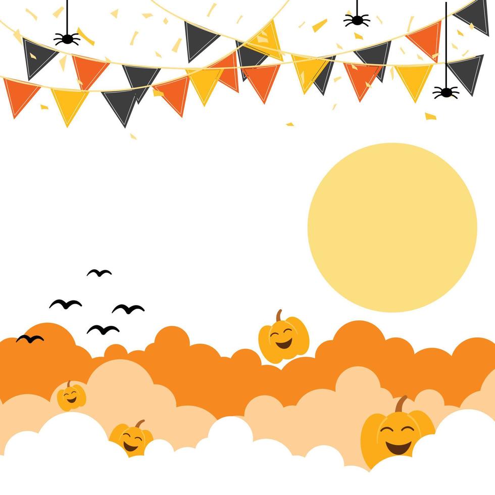 Happy Halloween day on white background. vector