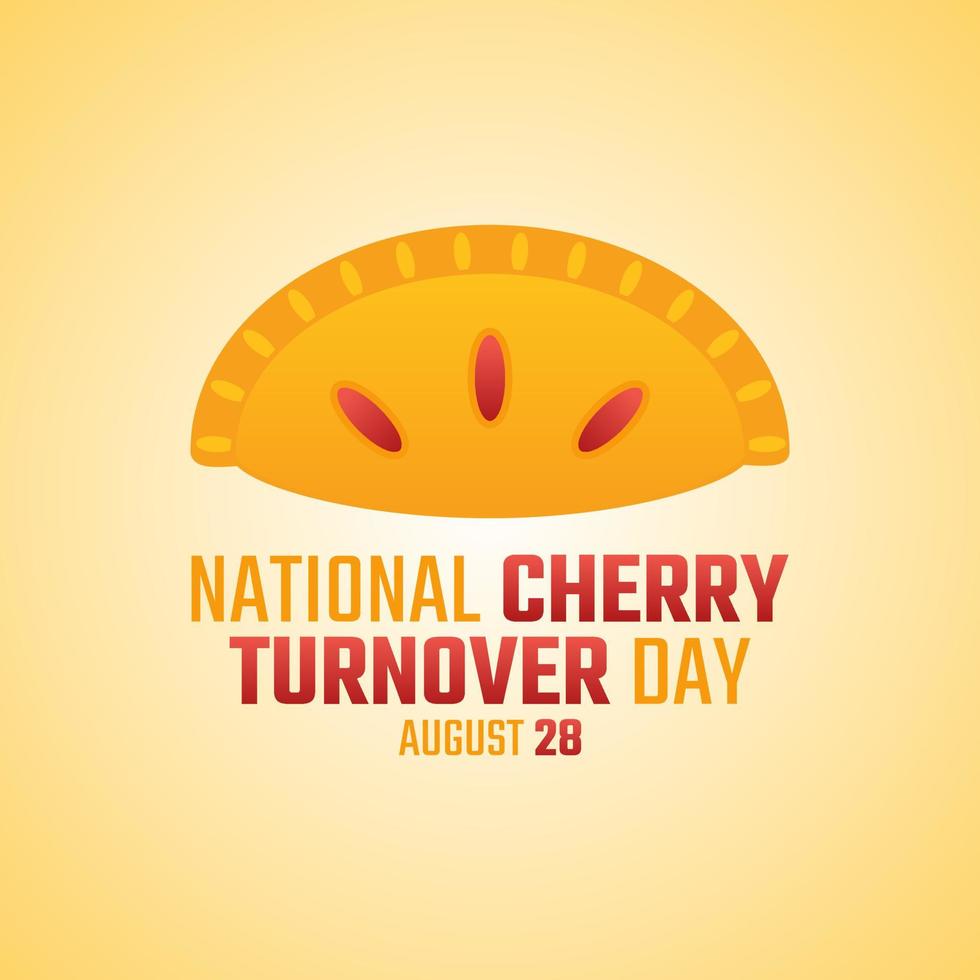 vector graphic of national cherry turnover day good for national cherry