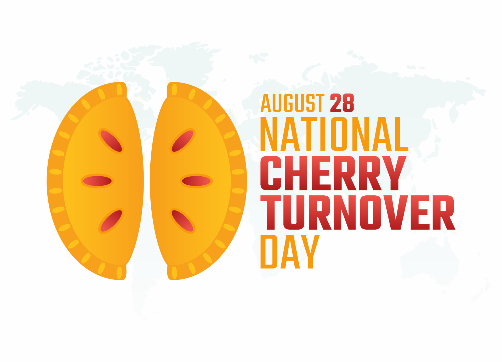 vector graphic of national cherry turnover day good for national cherry
