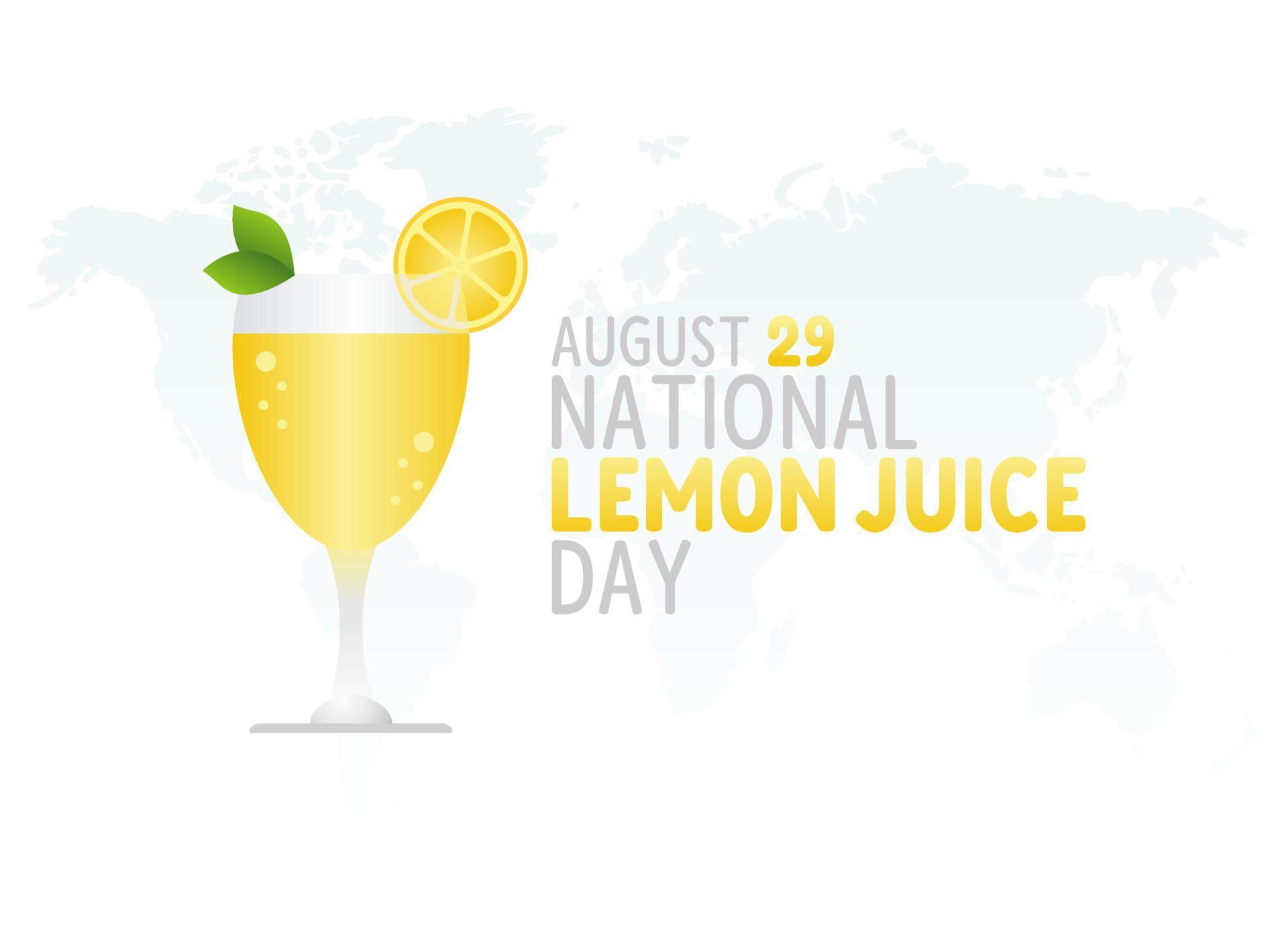 vector graphic of national lemon juice day good for national lemon