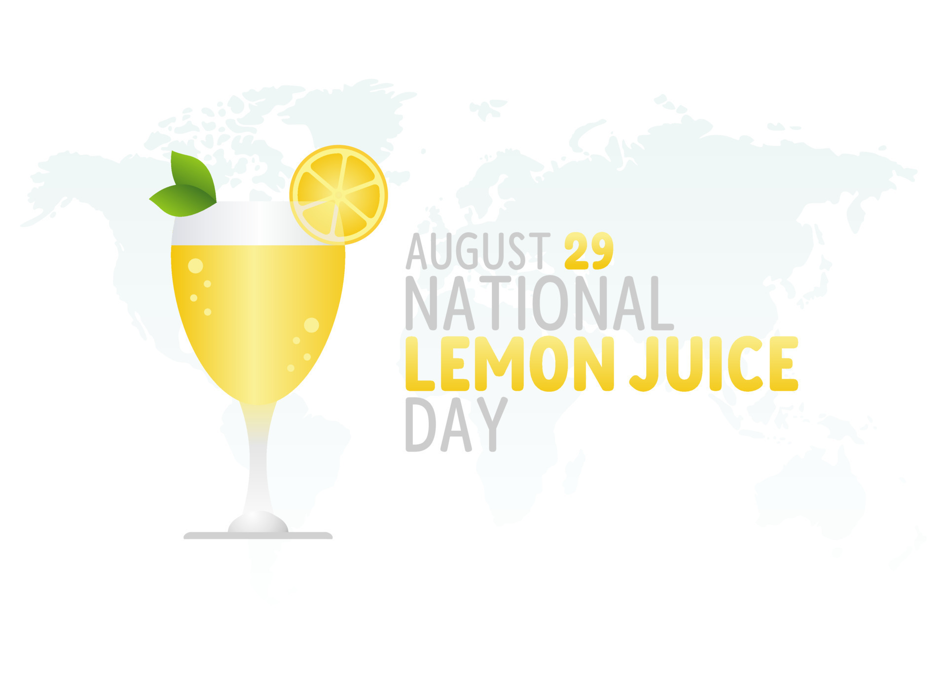 vector graphic of national lemon juice day good for national lemon