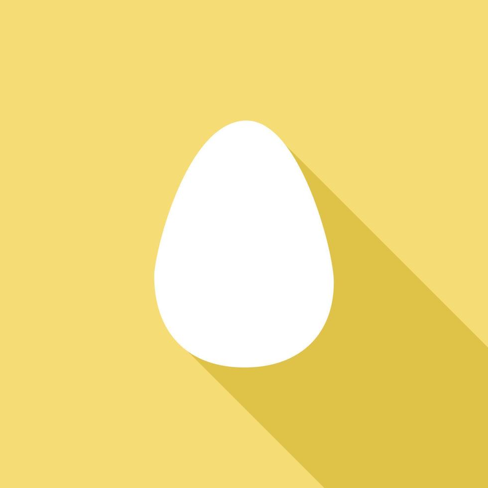 Easter egg icon isolate on yellow background. vector
