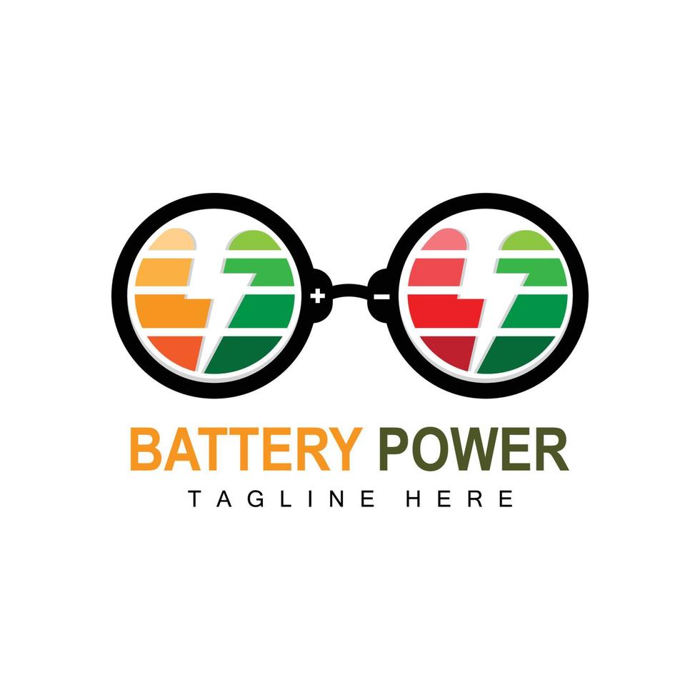 Battery Logo Design, Technology Charging Illustration, Company Brand Vector