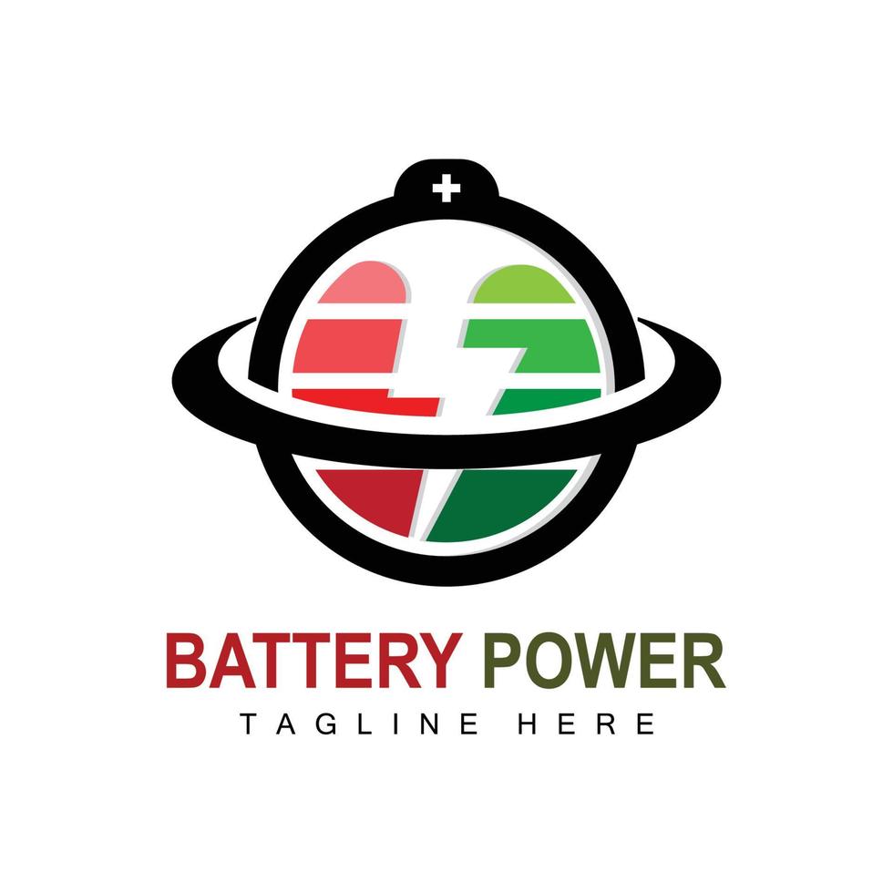 Battery Logo Design, Technology Charging Illustration, Company Brand Vector